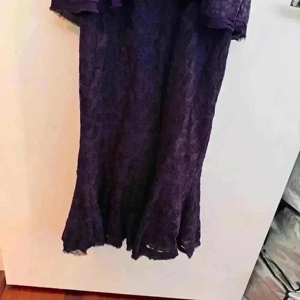 Flor et. al Ashley Strapless Heart Lace Peplum Midi Dress - Picture 5 of 9